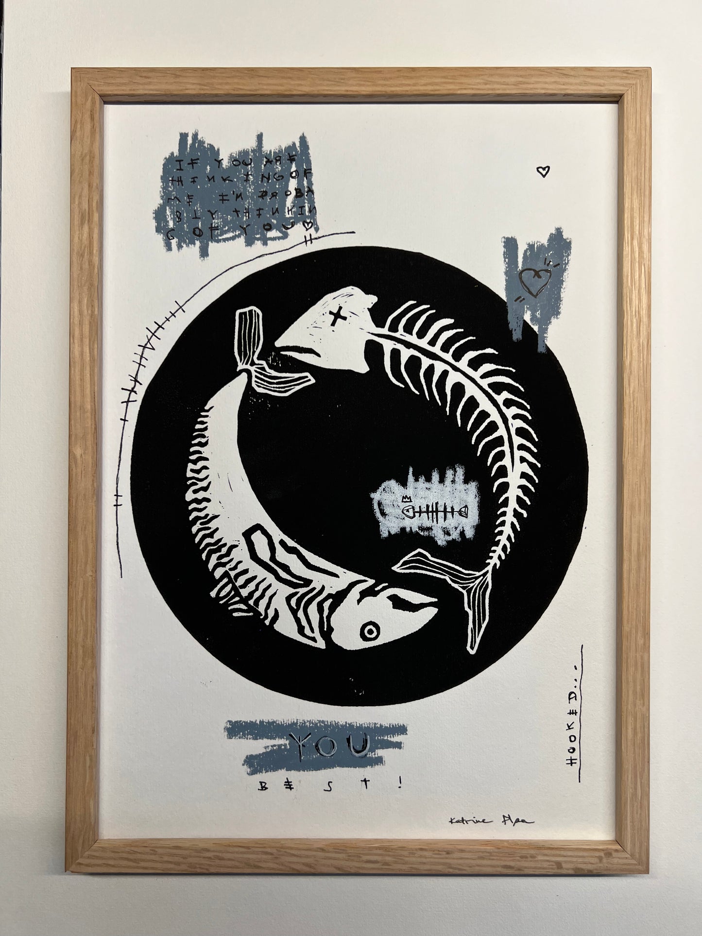 Fisk med grå detaljer