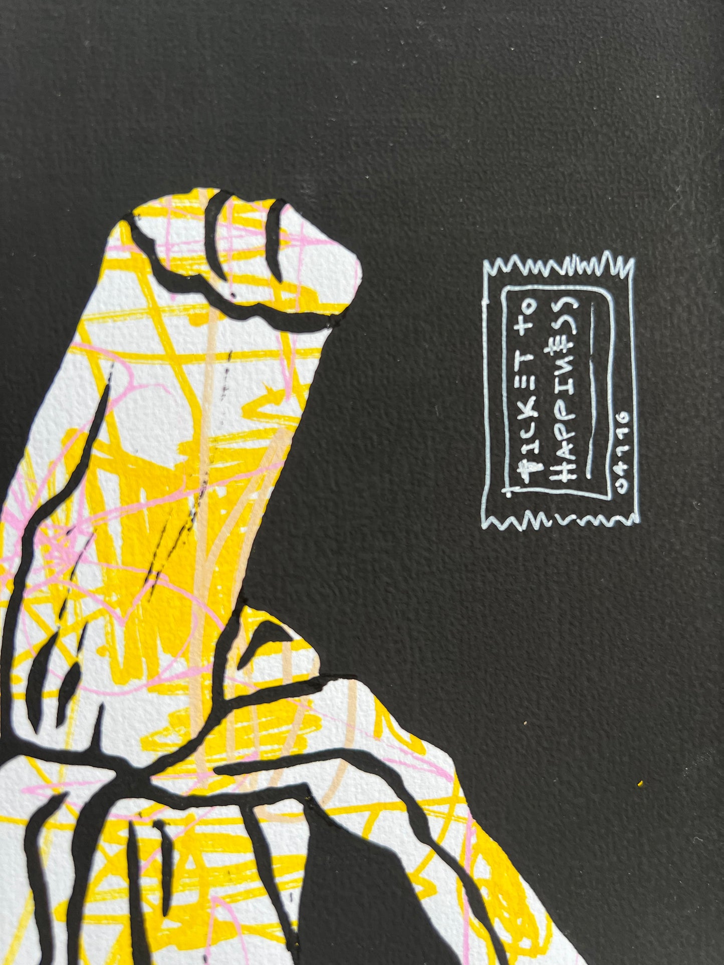 Bananer med gule detaljer, TICKET TO HAPPINESS