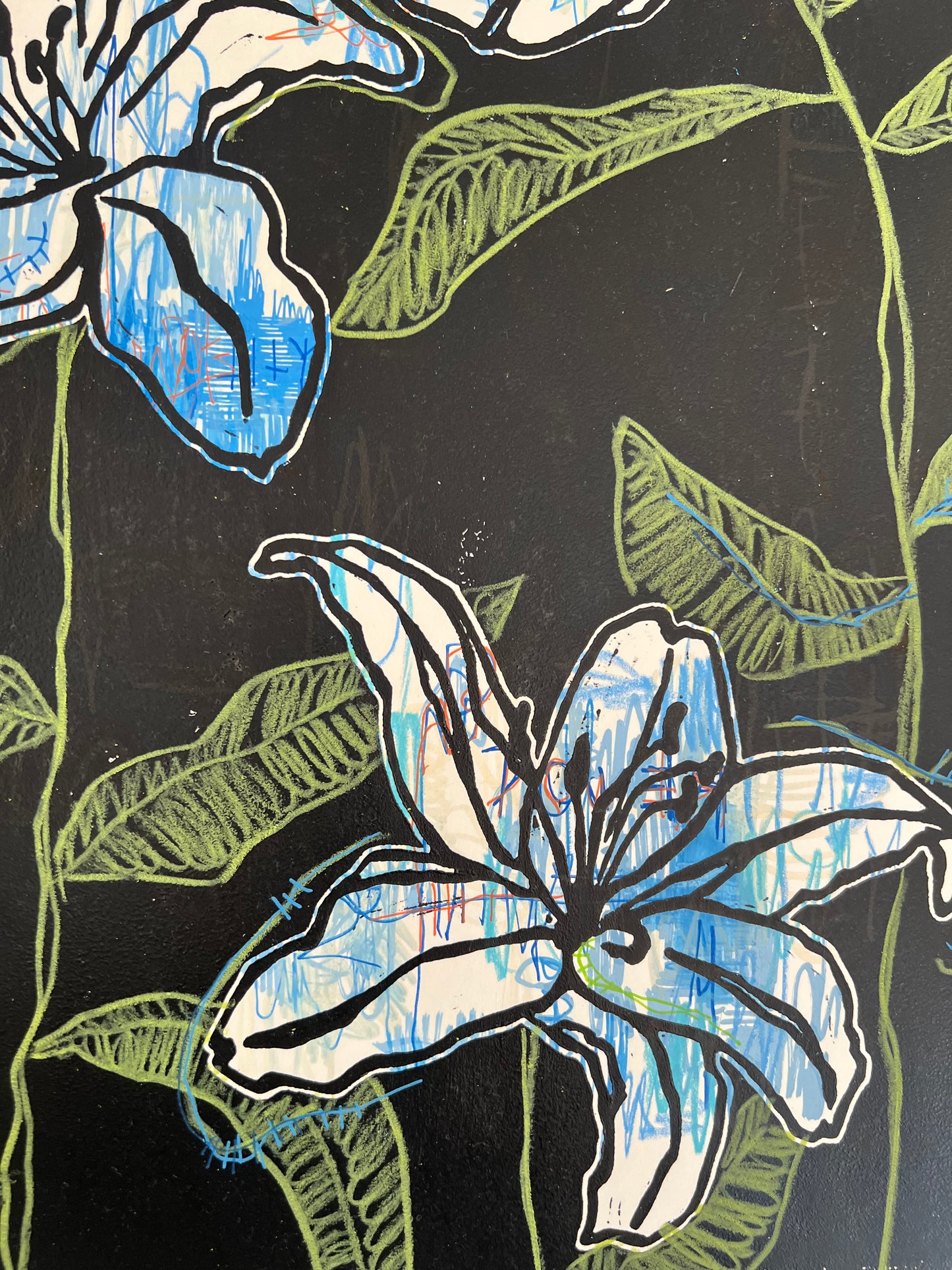 Liljer (blå nuancer)